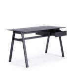 Dorel Alphason Richmond Desk With Glass Top & Single Drawer - Grey-0