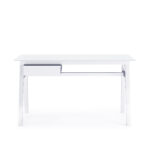 Dorel Alphason Richmond Desk With Glass Top & Single Drawer - White-30513