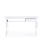 Dorel Alphason Richmond Desk With Glass Top & Single Drawer - White-30517