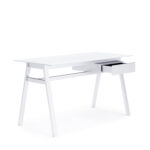 Dorel Alphason Richmond Desk With Glass Top & Single Drawer - White-0