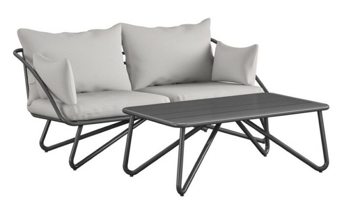 Novogratz Teddi 2 Love Seat & Coffee Table including covers-0