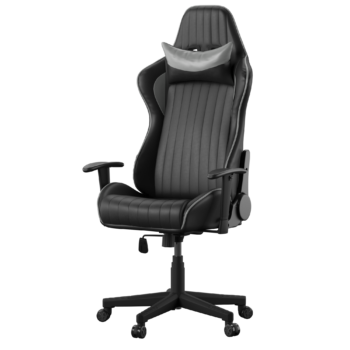 Dorel Alphason Senna Fully Adjustable Gaming Chair - Faux Leather - Black & Grey-0