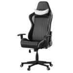 Dorel Alphason Senna Fully Adjustable Gaming Chair - Faux Leather - Black & White-0