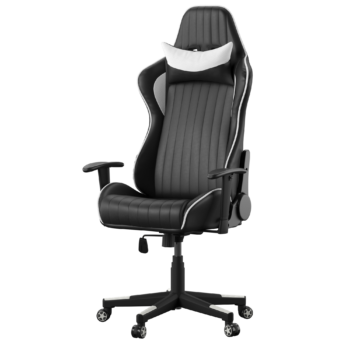 Dorel Alphason Senna Fully Adjustable Gaming Chair - Faux Leather - Black & White-0