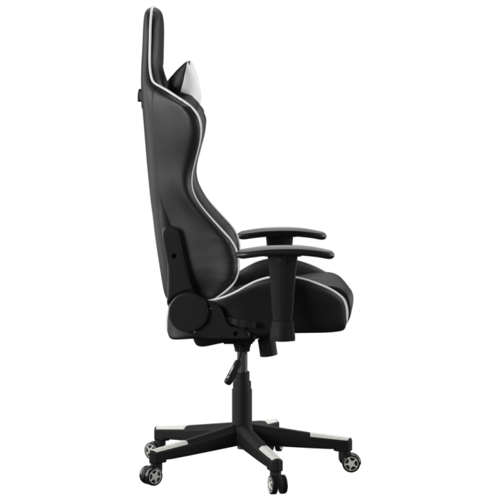 Dorel Alphason Senna Fully Adjustable Gaming Chair - Faux Leather - Black & White-30306