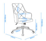 Dorel Alphason Washington Executive Fabric Office Chair - Grey-31817
