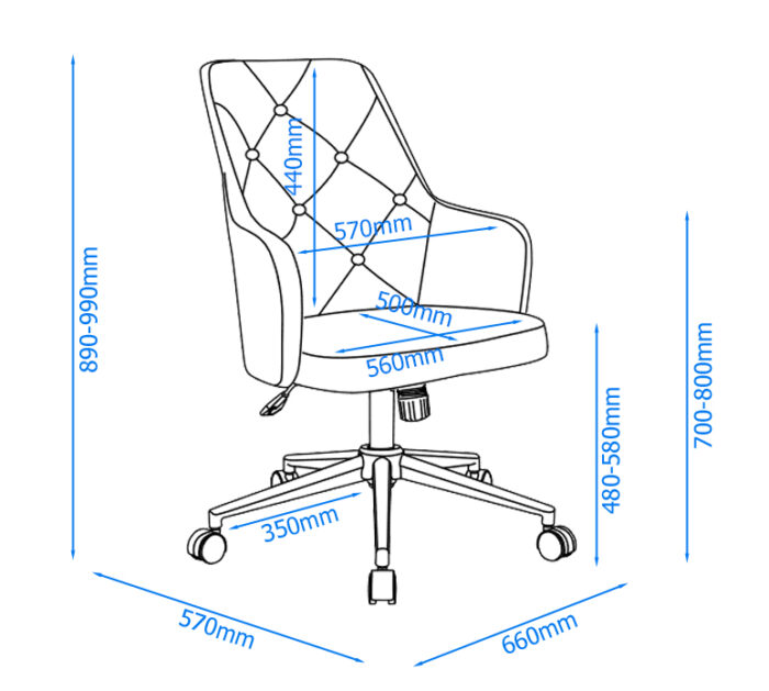 Dorel Alphason Washington Executive Fabric Office Chair - Grey-31817