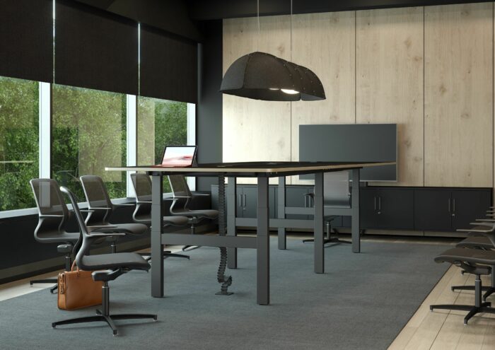Elite Agile Seating Mesh Back Meeting Chair with Black Mesh & Black Shell-33657