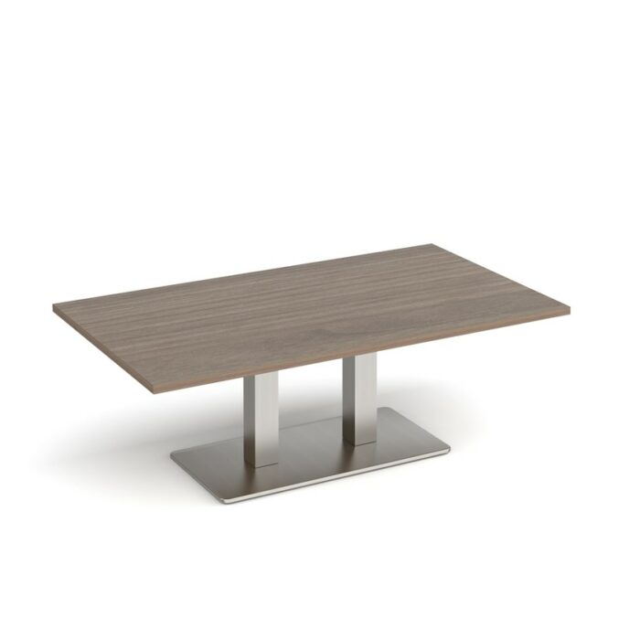 DAMS Eros rectangular coffee table with rectangular base and twin uprights 1400mm x 800mm-35717