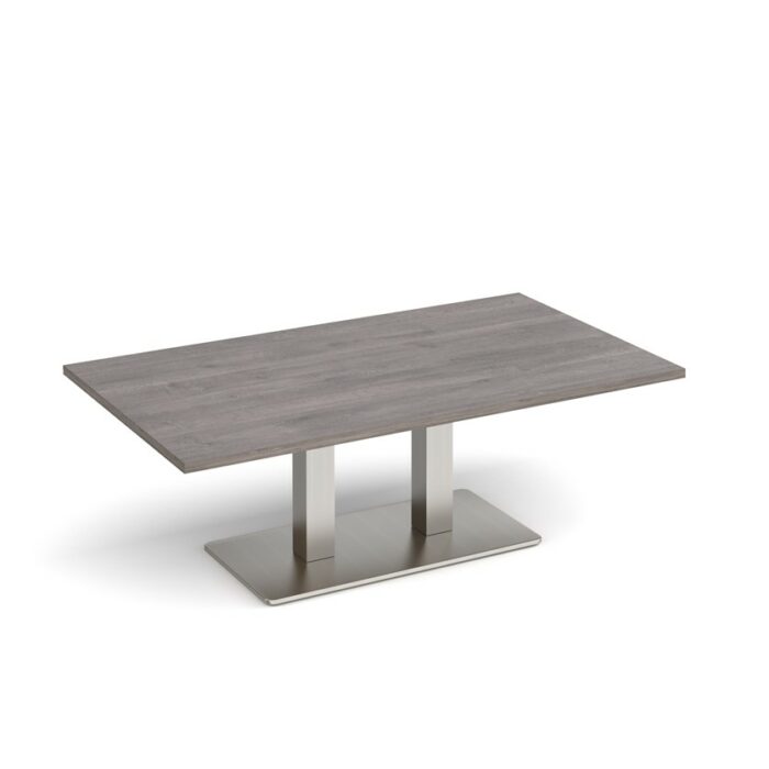 DAMS Eros rectangular coffee table with rectangular base and twin uprights 1400mm x 800mm-35718