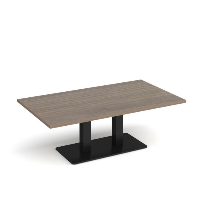DAMS Eros rectangular coffee table with rectangular base and twin uprights 1400mm x 800mm-35715