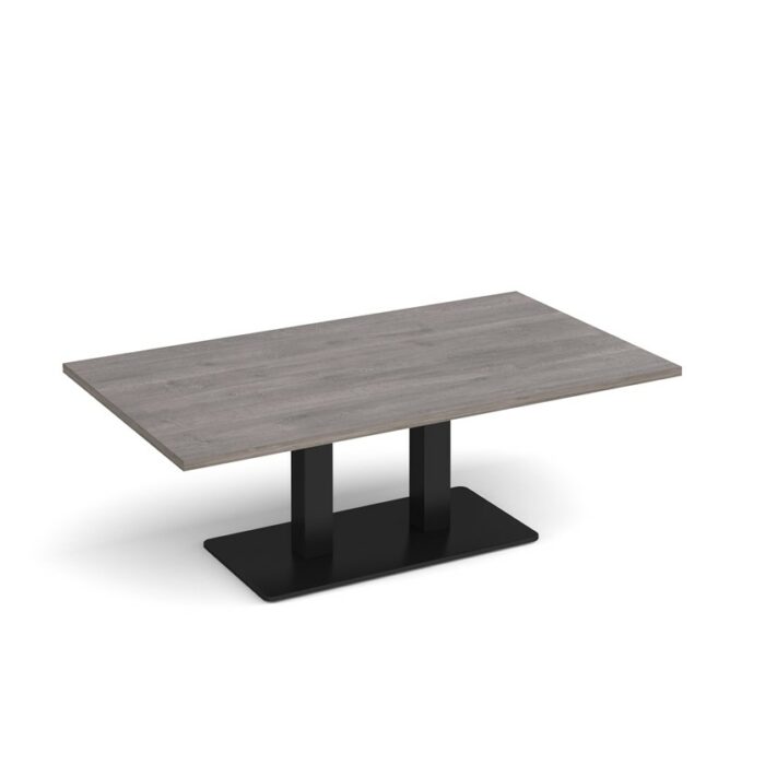 DAMS Eros rectangular coffee table with rectangular base and twin uprights 1400mm x 800mm-35712