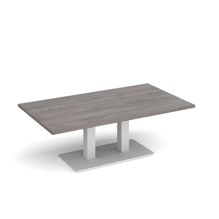 DAMS Eros rectangular coffee table with rectangular base and twin uprights 1400mm x 800mm-35727