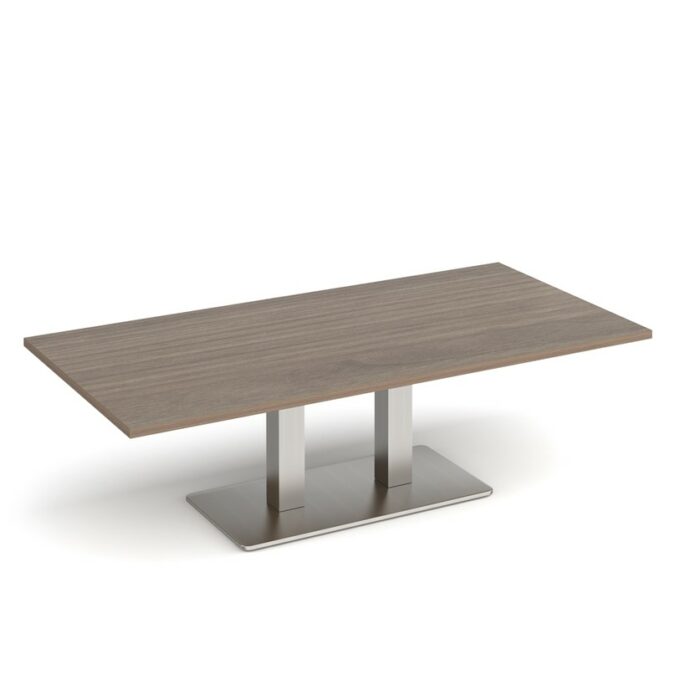 DAMS Eros rectangular coffee table with rectangular base and twin uprights 1600mm x 800mm-35756