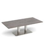 DAMS Eros rectangular coffee table with rectangular base and twin uprights 1600mm x 800mm-35754