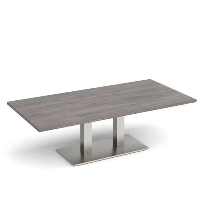 DAMS Eros rectangular coffee table with rectangular base and twin uprights 1600mm x 800mm-35754