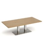 DAMS Eros rectangular coffee table with rectangular base and twin uprights 1600mm x 800mm-35753