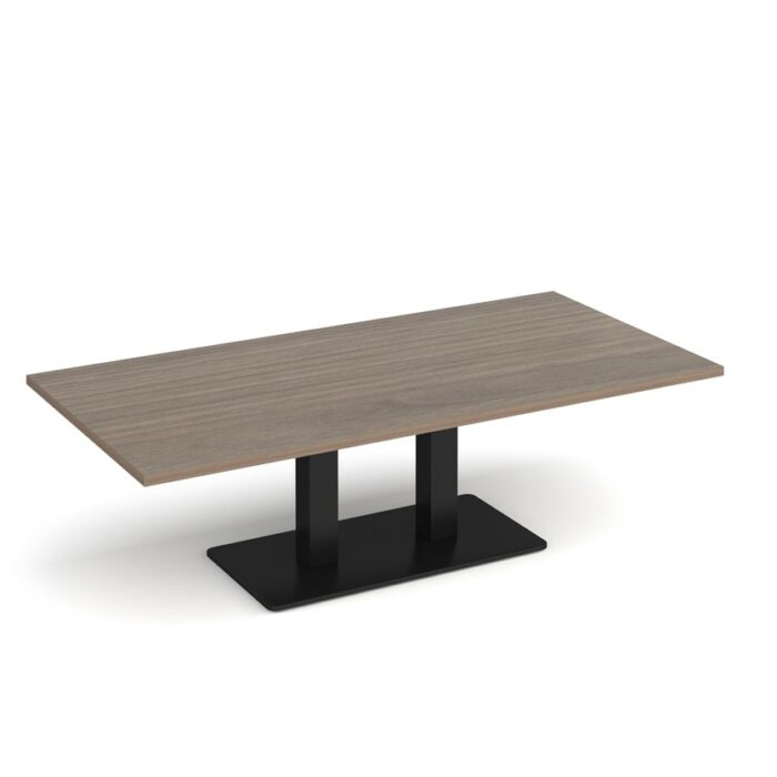 DAMS Eros rectangular coffee table with rectangular base and twin uprights 1600mm x 800mm-35749