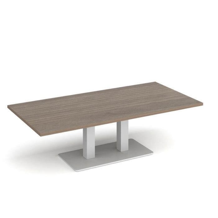 DAMS Eros rectangular coffee table with rectangular base and twin uprights 1600mm x 800mm-35761