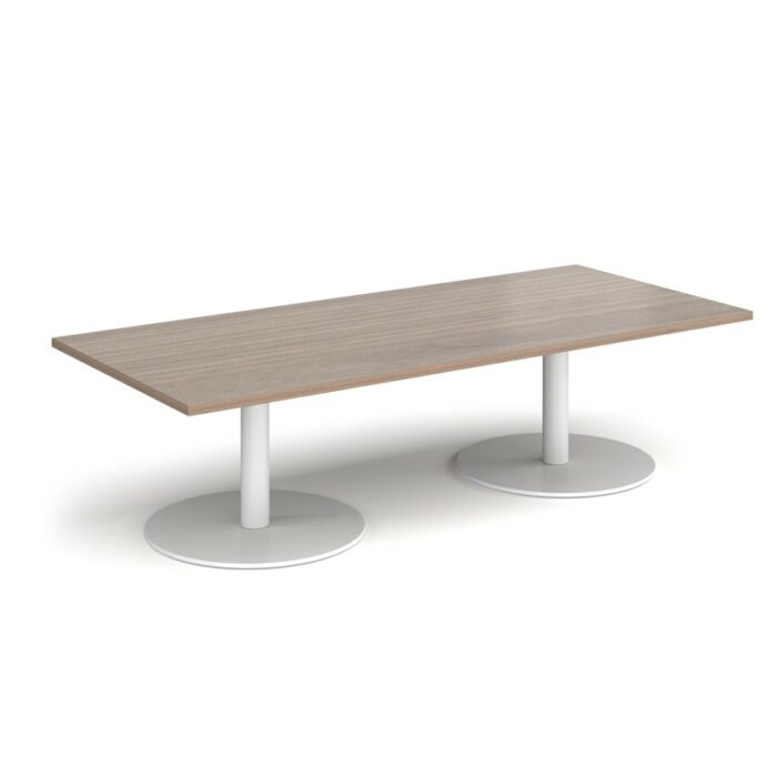 DAMS Monza rectangular coffee table with flat round bases 1800mm x 800mm-34792