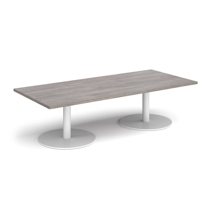 DAMS Monza rectangular coffee table with flat round bases 1800mm x 800mm-34795