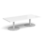 DAMS Monza rectangular coffee table with flat round bases 1800mm x 800mm-34790
