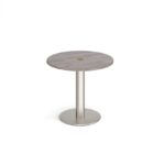 DAMS Monza circular dining table 800mm with central circular cutout 80mm-35217