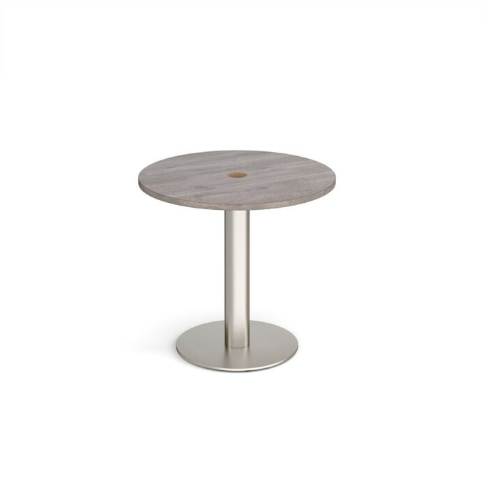 DAMS Monza circular dining table 800mm with central circular cutout 80mm-35217