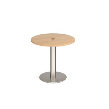 DAMS Monza circular dining table 800mm with central circular cutout 80mm-0