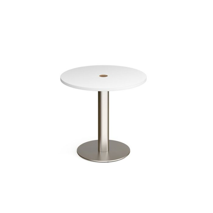 DAMS Monza circular dining table 800mm with central circular cutout 80mm-35215