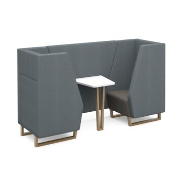 DAMS Encore² high back 2 person meeting booth with table and wooden sled frame - made to order-0