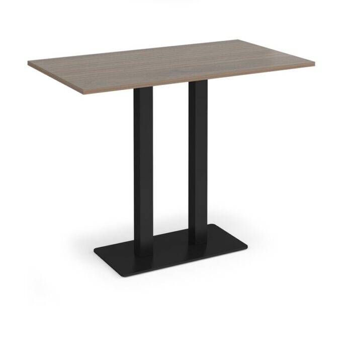 DAMS Eros rectangular poseur table with flat rectangular base and twin uprights 1400mm x 800mm-35910
