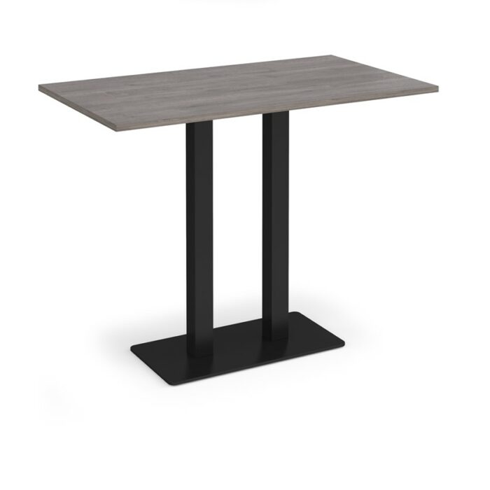 DAMS Eros rectangular poseur table with flat rectangular base and twin uprights 1400mm x 800mm-35912