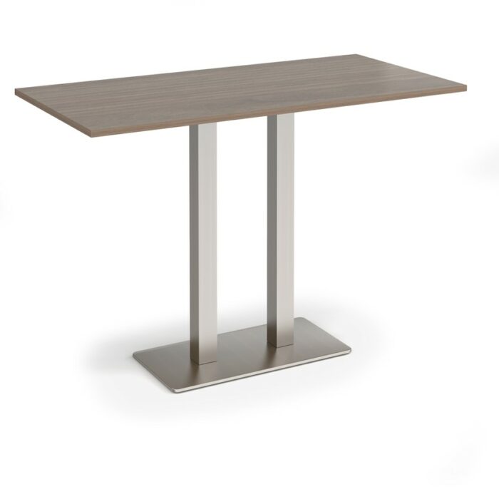 DAMS Eros rectangular poseur table with flat rectangular base and twin uprights 1600mm x 800mm-35952