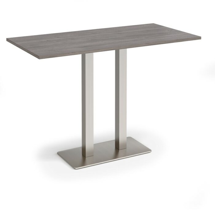 DAMS Eros rectangular poseur table with flat rectangular base and twin uprights 1600mm x 800mm-35953