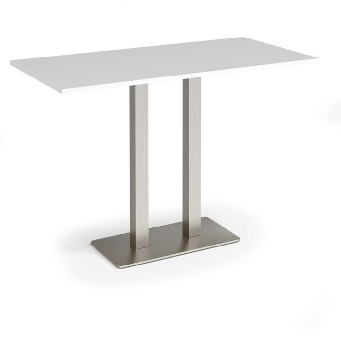 DAMS Eros rectangular poseur table with flat rectangular base and twin uprights 1600mm x 800mm-35950