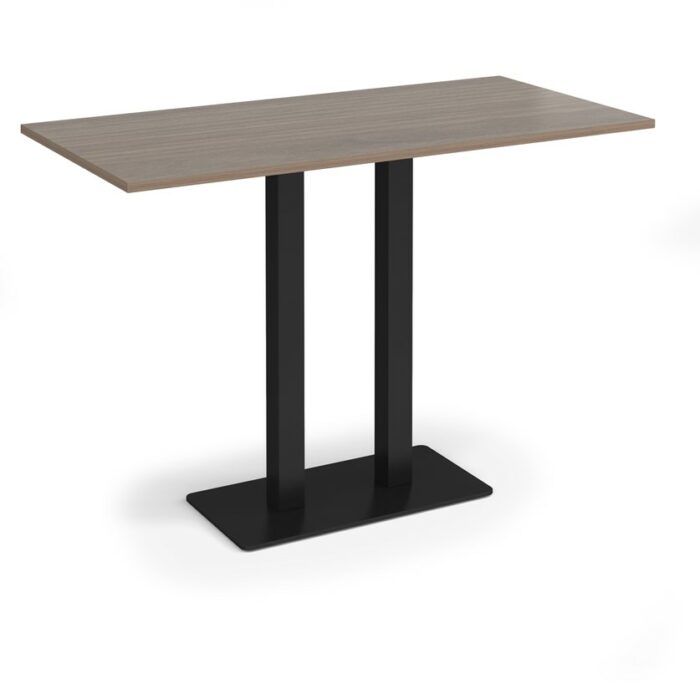 DAMS Eros rectangular poseur table with flat rectangular base and twin uprights 1600mm x 800mm-35948