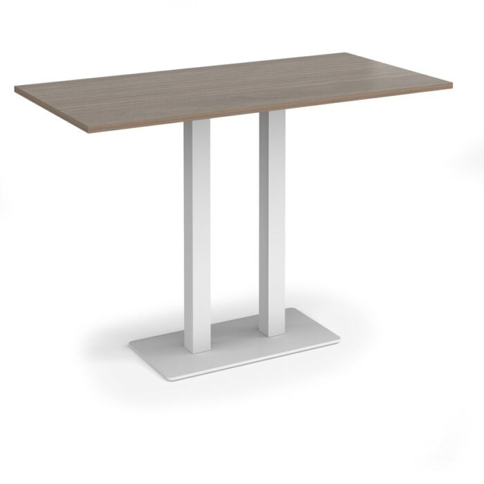 DAMS Eros rectangular poseur table with flat rectangular base and twin uprights 1600mm x 800mm-35958