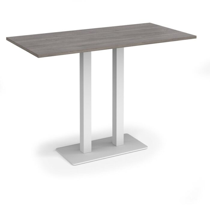 DAMS Eros rectangular poseur table with flat rectangular base and twin uprights 1600mm x 800mm-35957