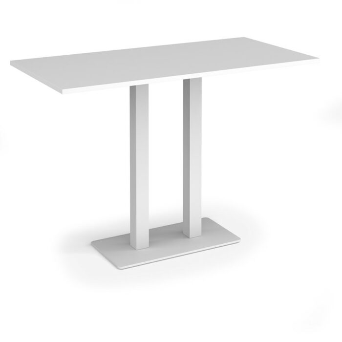 DAMS Eros rectangular poseur table with flat rectangular base and twin uprights 1600mm x 800mm-35955