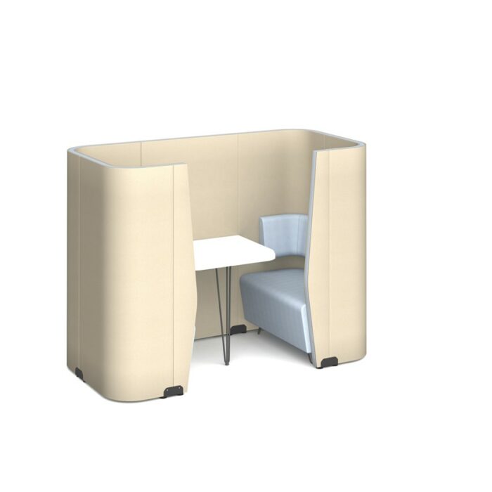DAMS Priva 2 person rectangular meeting booth with table - made to order-0