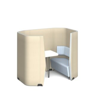 DAMS Priva 2 person hexagonal meeting booth with table - made to order-0