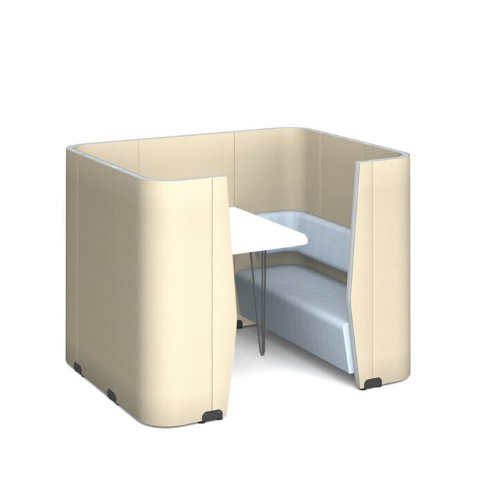 DAMS Priva 4 person rectangular meeting booth with table - made to order-0