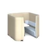 DAMS Priva 4 person hexagonal meeting booth with table - made to order-0