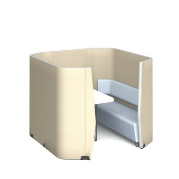 DAMS Priva 4 person hexagonal meeting booth with table - made to order-0