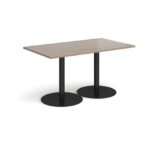 DAMS Monza rectangular dining table with flat round base 1400mm x 800mm-34865
