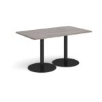 DAMS Monza rectangular dining table with flat round base 1400mm x 800mm-34870