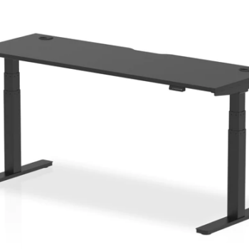BIG DEALS Dynamic Air Black Series Slimline Height Adjustable Desk - Black - Multiple Sizes-0