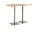 DAMS Brescia rectangular poseur table with flat square base 1400mm x 800mm-35583