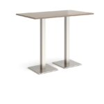 DAMS Brescia rectangular poseur table with flat square base 1400mm x 800mm-35584